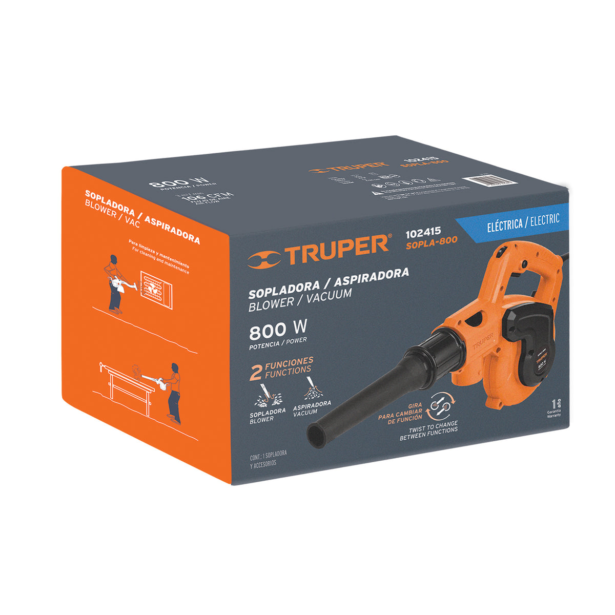 Sopladora/Aspiradora electrica Truper 800W