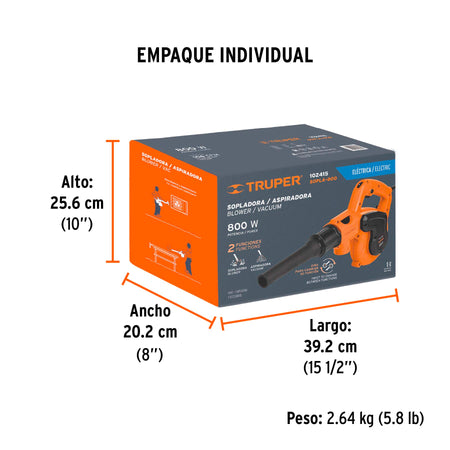 Sopladora/Aspiradora electrica Truper 800W