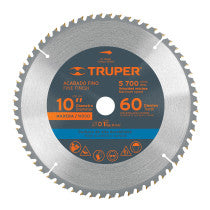 Disco sierra para madera 60 dientes centro Truper 10"