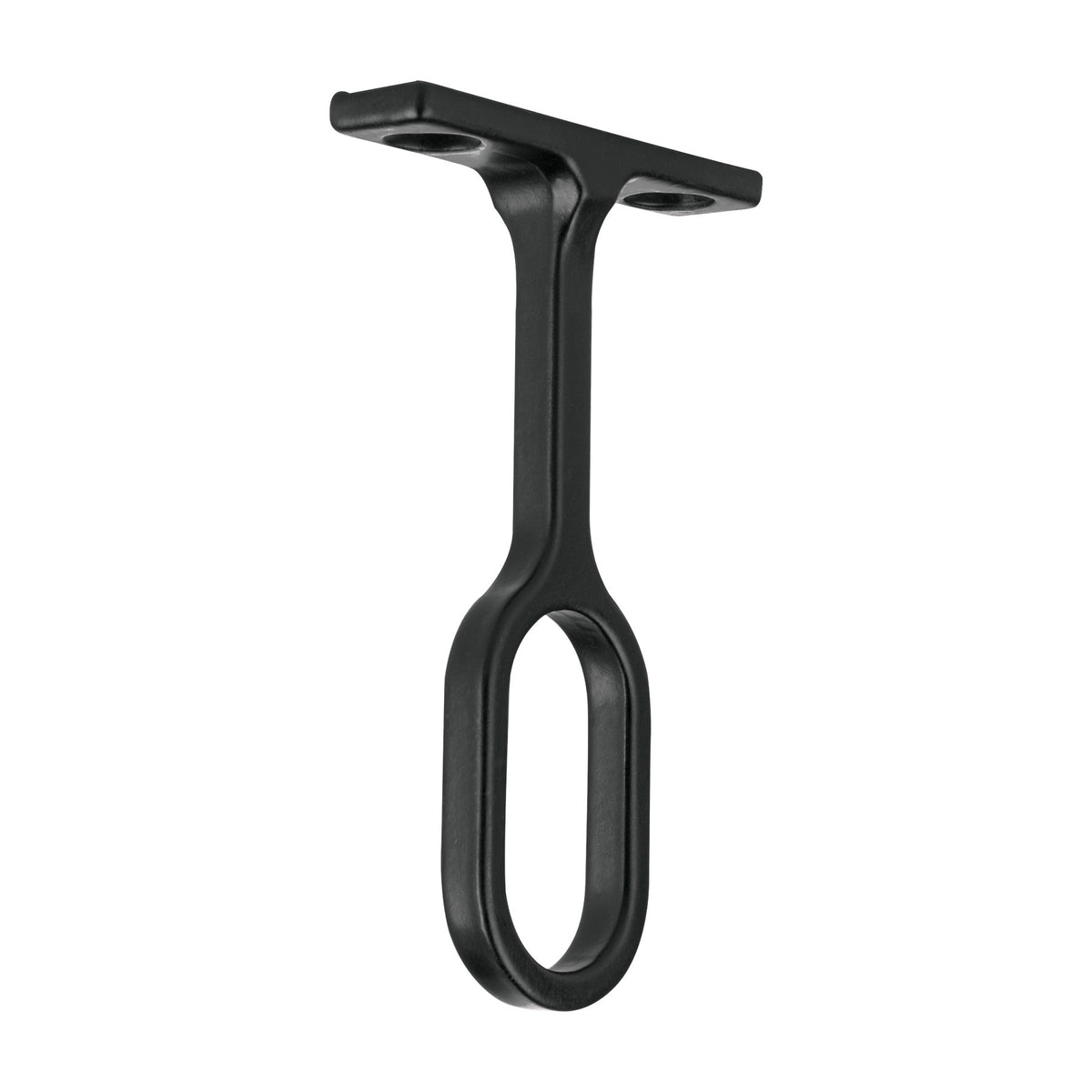 Soporte negro para tubo ovalado de closet HERMEX