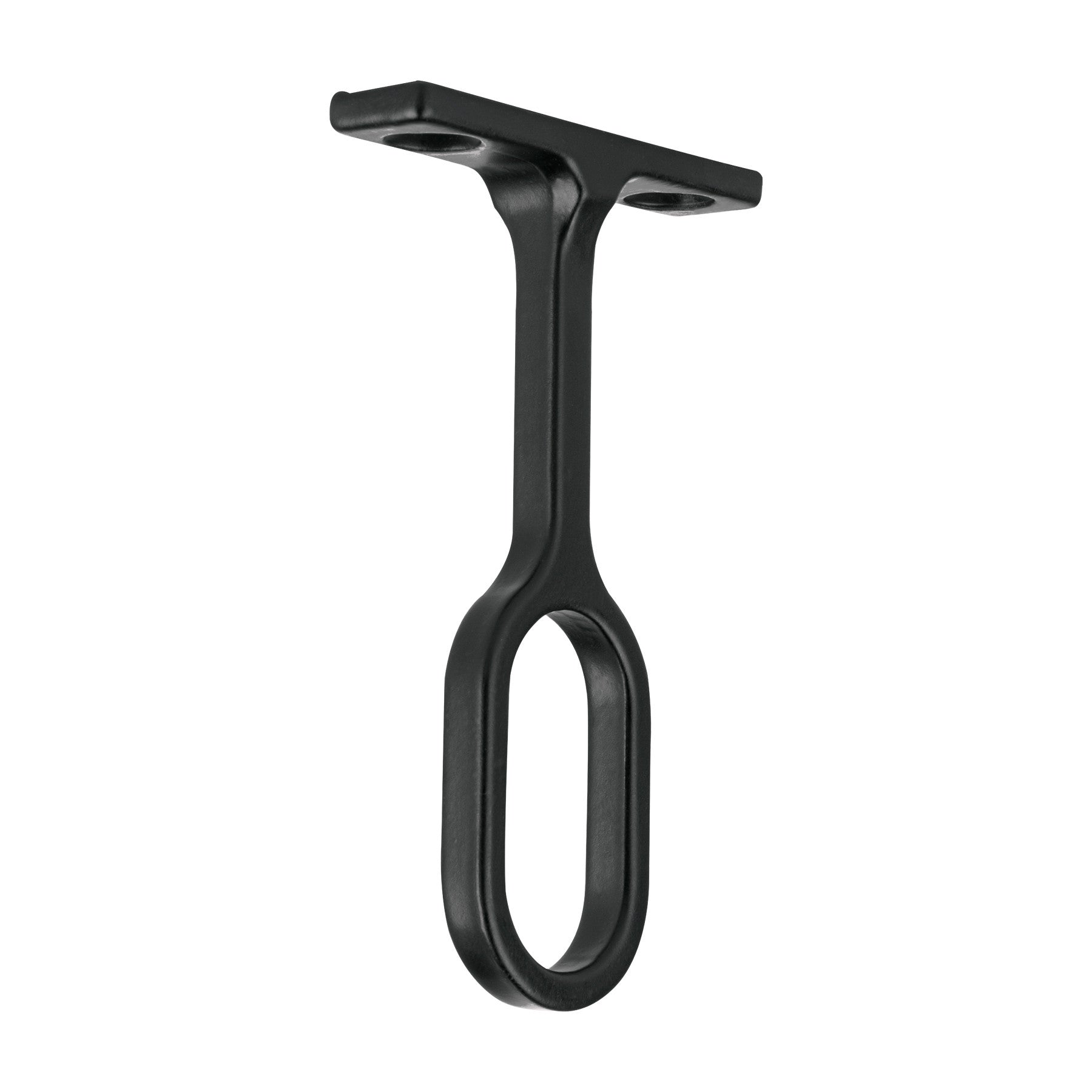 Soporte negro para tubo ovalado de closet HERMEX