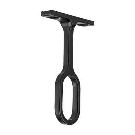 Soporte negro para tubo ovalado de closet HERMEX