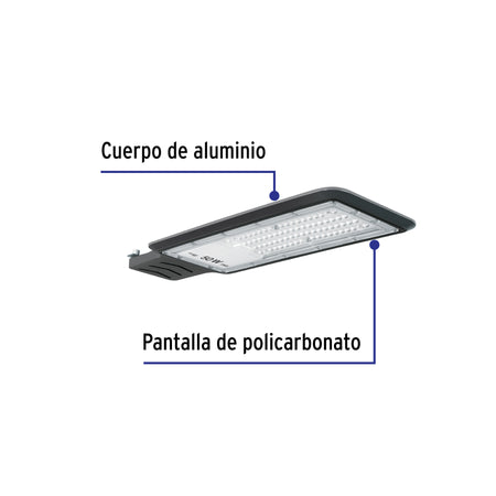 Luminario suburbano LED 50 W 6500 K, VOLTECK BASIC