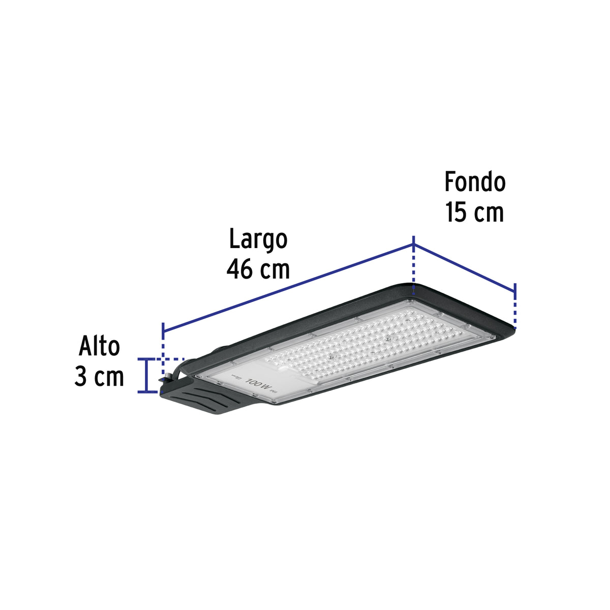 Luminario suburbano LED 100 W 6500 K, VOLTECK BASIC