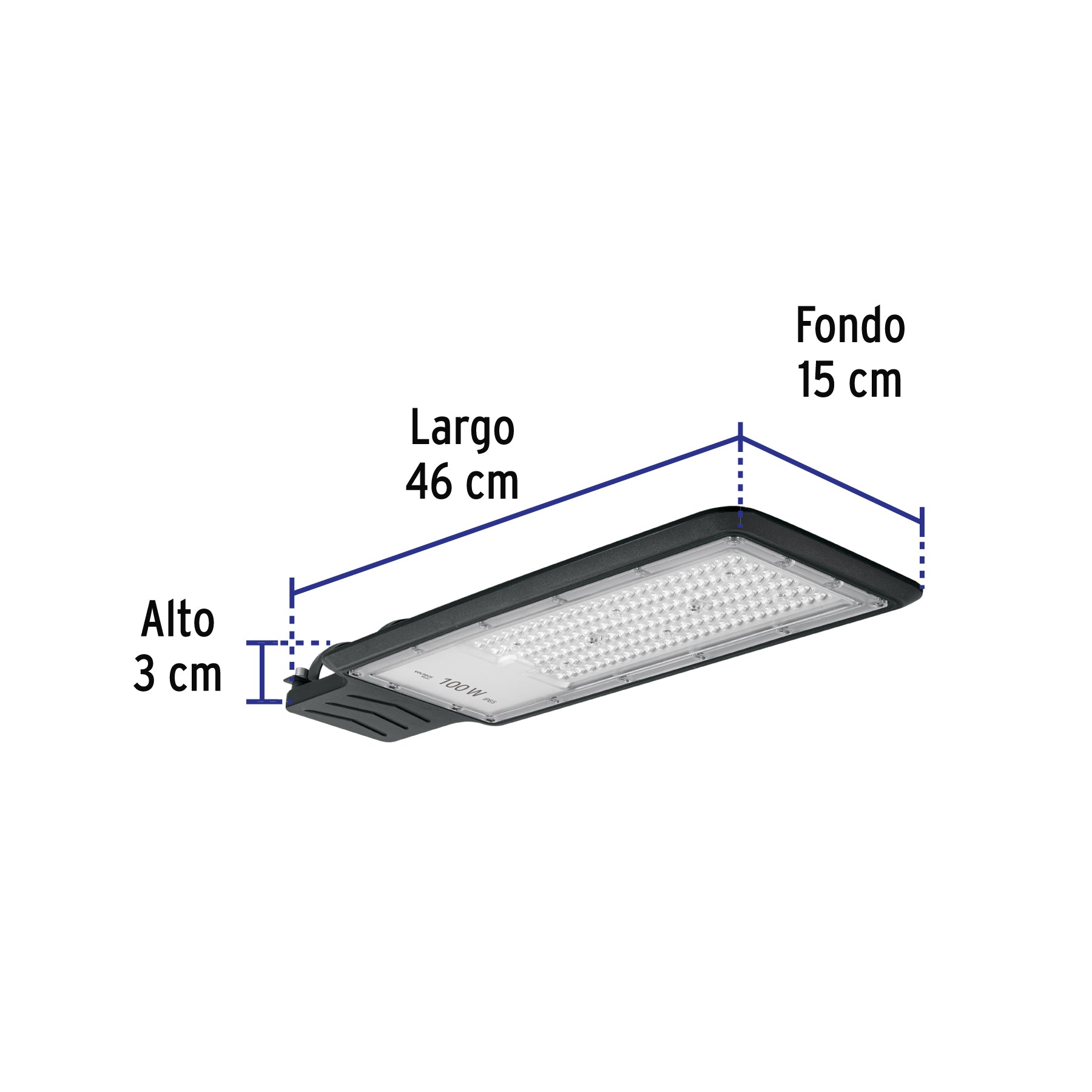 Luminario suburbano LED 100 W 6500 K, VOLTECK BASIC
