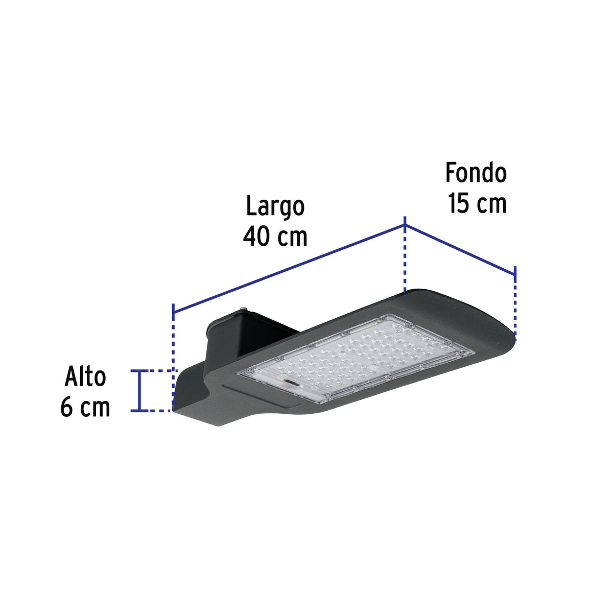 Luminario suburbano de LED 20 W con sensor de luz, Volteck