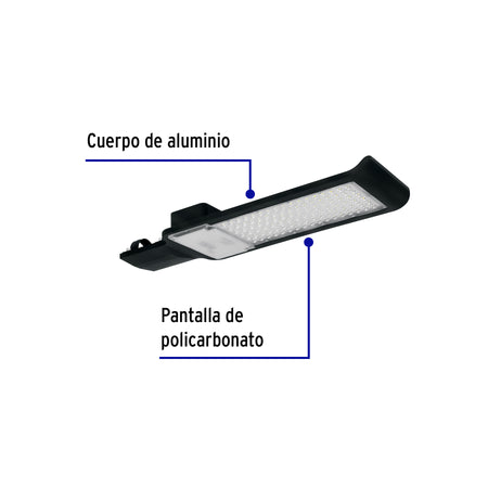 Luminario suburbano LED 100 W 6500 K, plano, VOLTECK