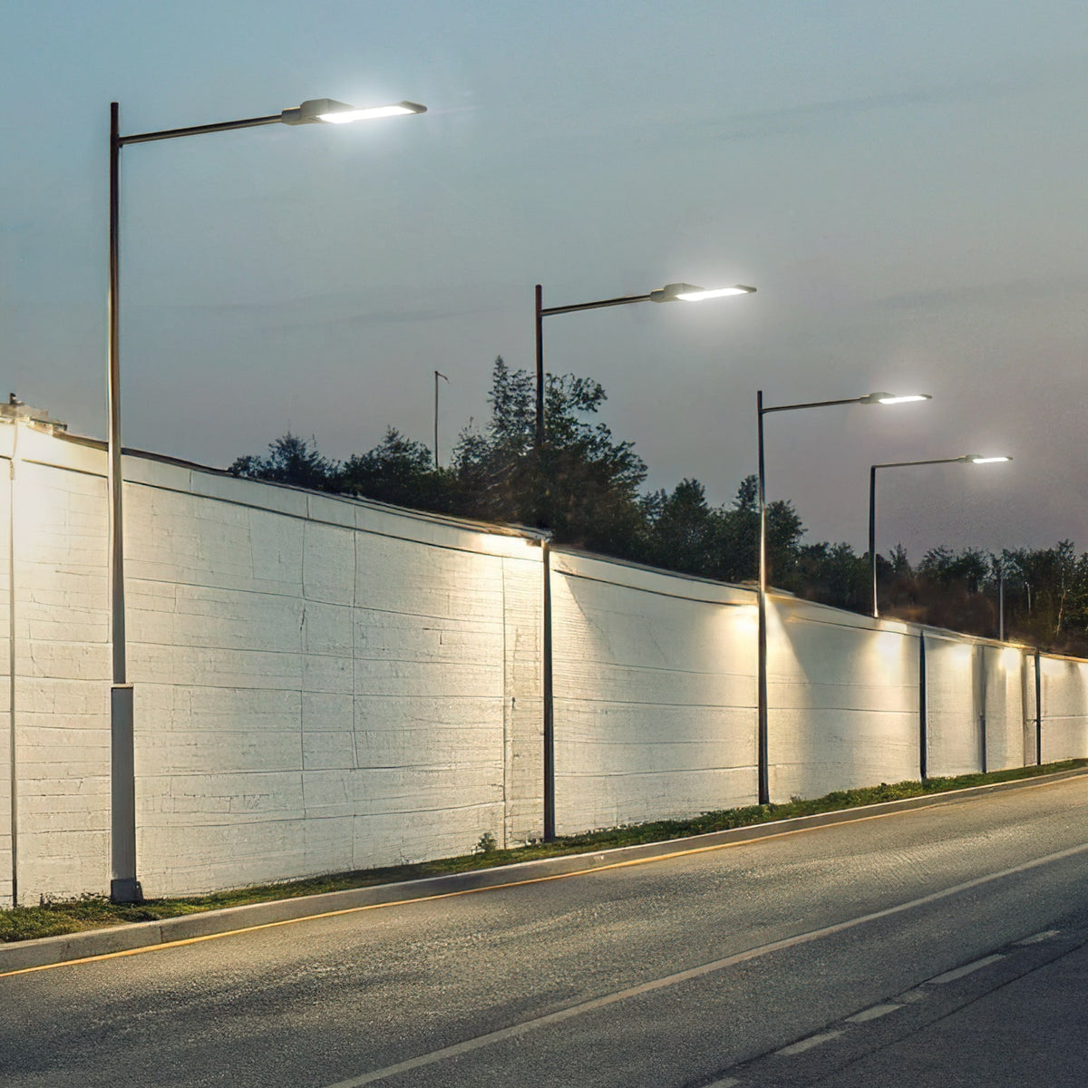Luminario suburbano LED 60 W 6500 K, sensor de luz, VOLTECK