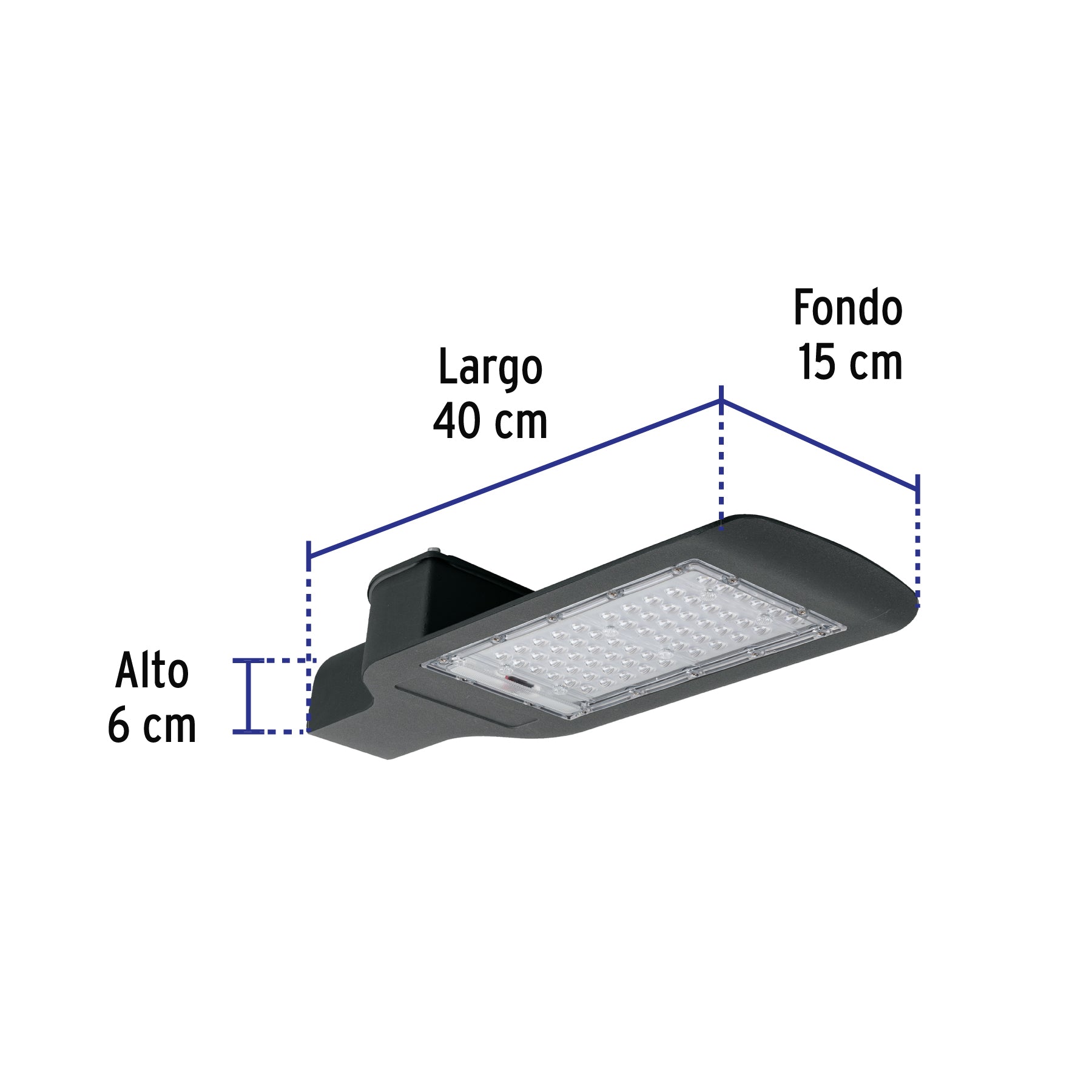 Luminario suburbano LED 120 W 6500 K, sensor de luz, VOLTECK