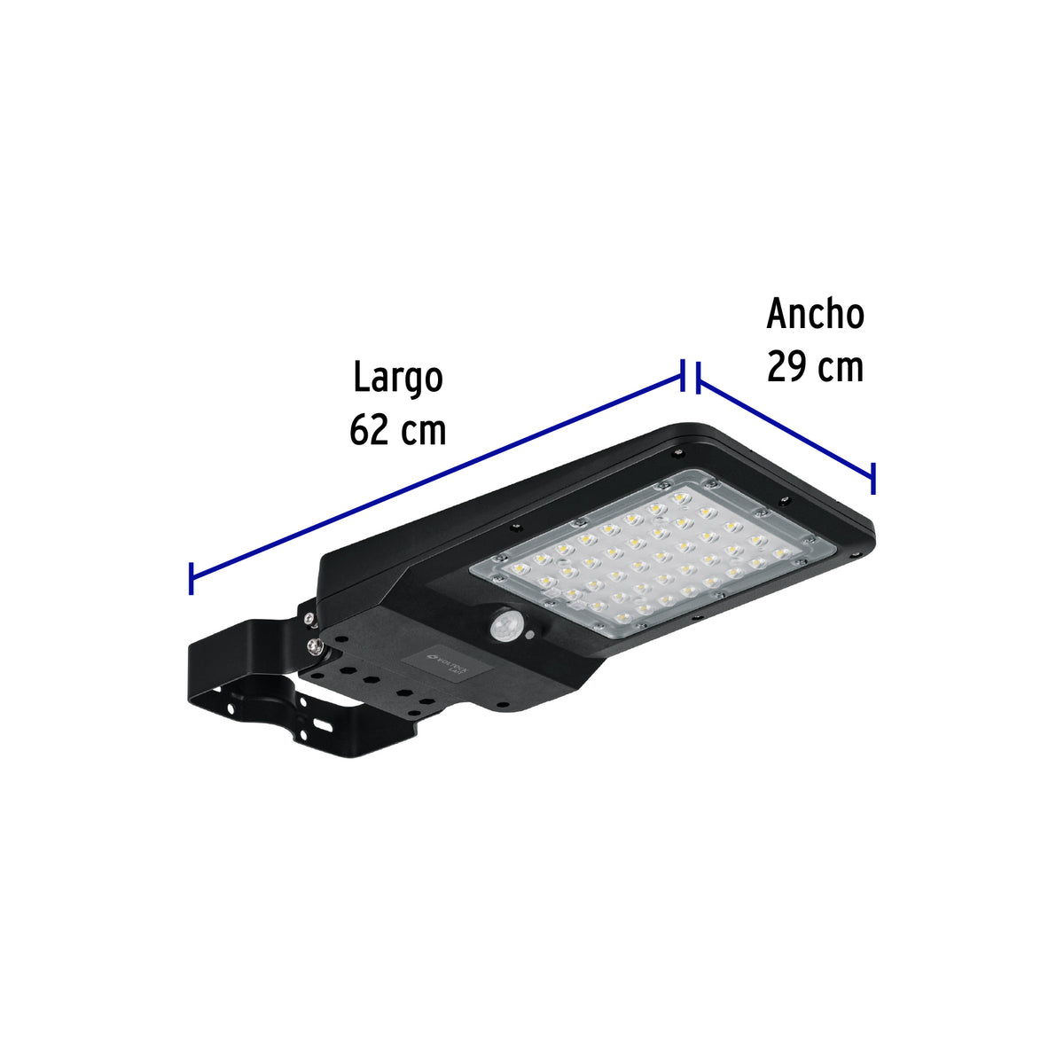 Luminario suburbano solar LED 8 W 6500 K con sensor de luz