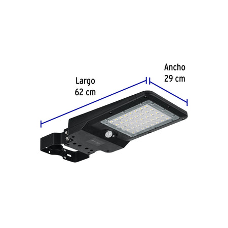 Luminario suburbano solar LED 8 W 6500 K con sensor de luz