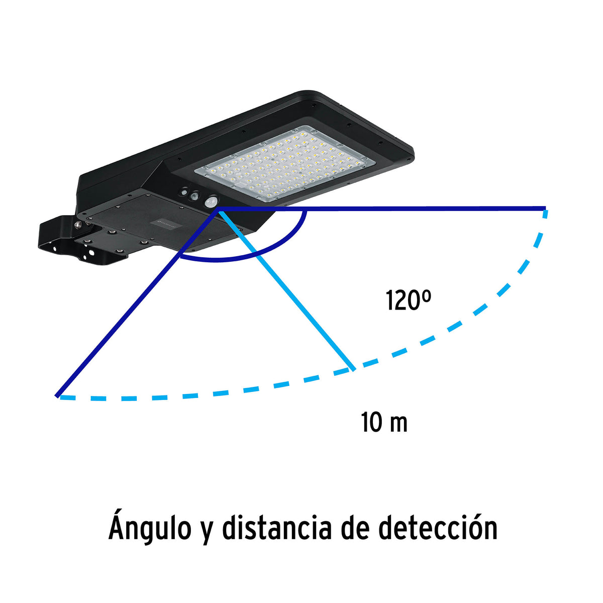 Luminario suburbano solar LED 40 W 6500 K con control remoto