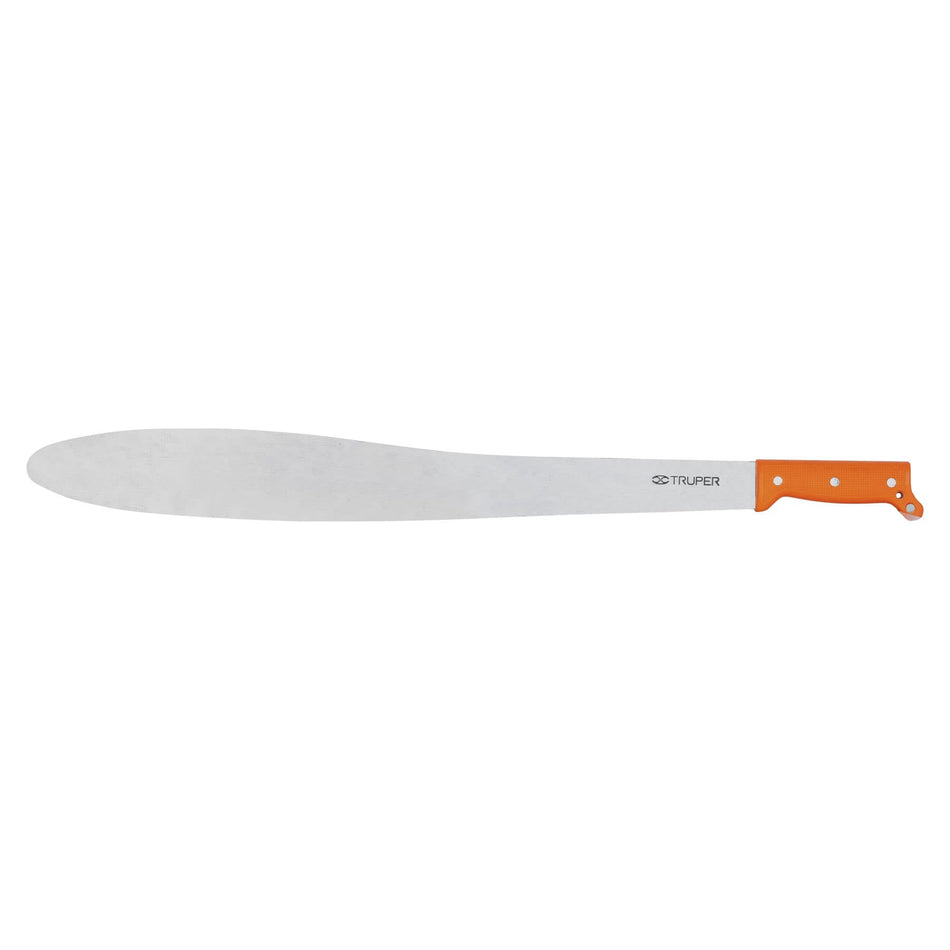 Machete Caguayano 24' cacha naranja remachada, Truper 24', naranja