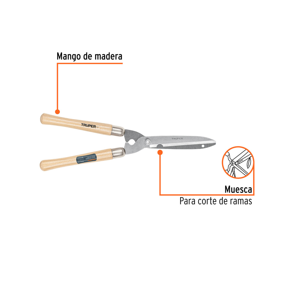 Tijera para poda 53 cm, ligera, mangos de madera, TRUPER