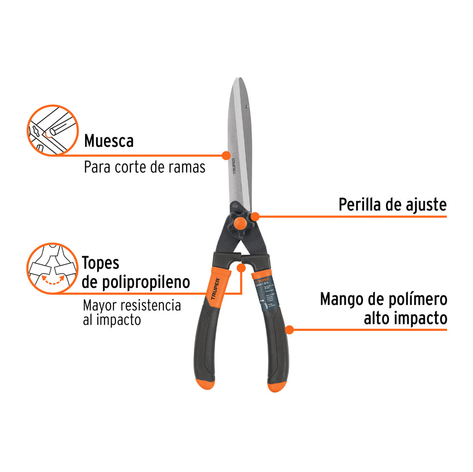 Tijera para poda 49 cm, mangos Comfort Grip, TRUPER