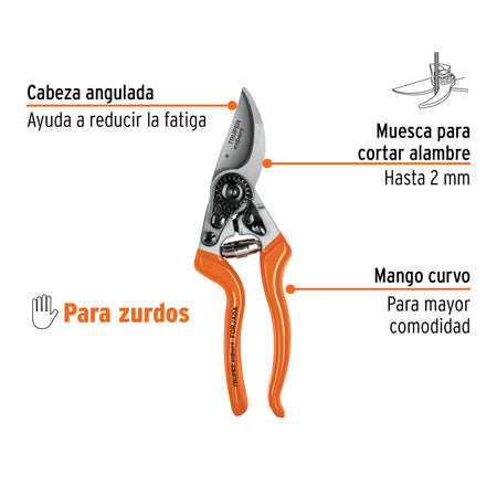 Tijera para poda 8' de aluminio forjado para zurdo, Expert