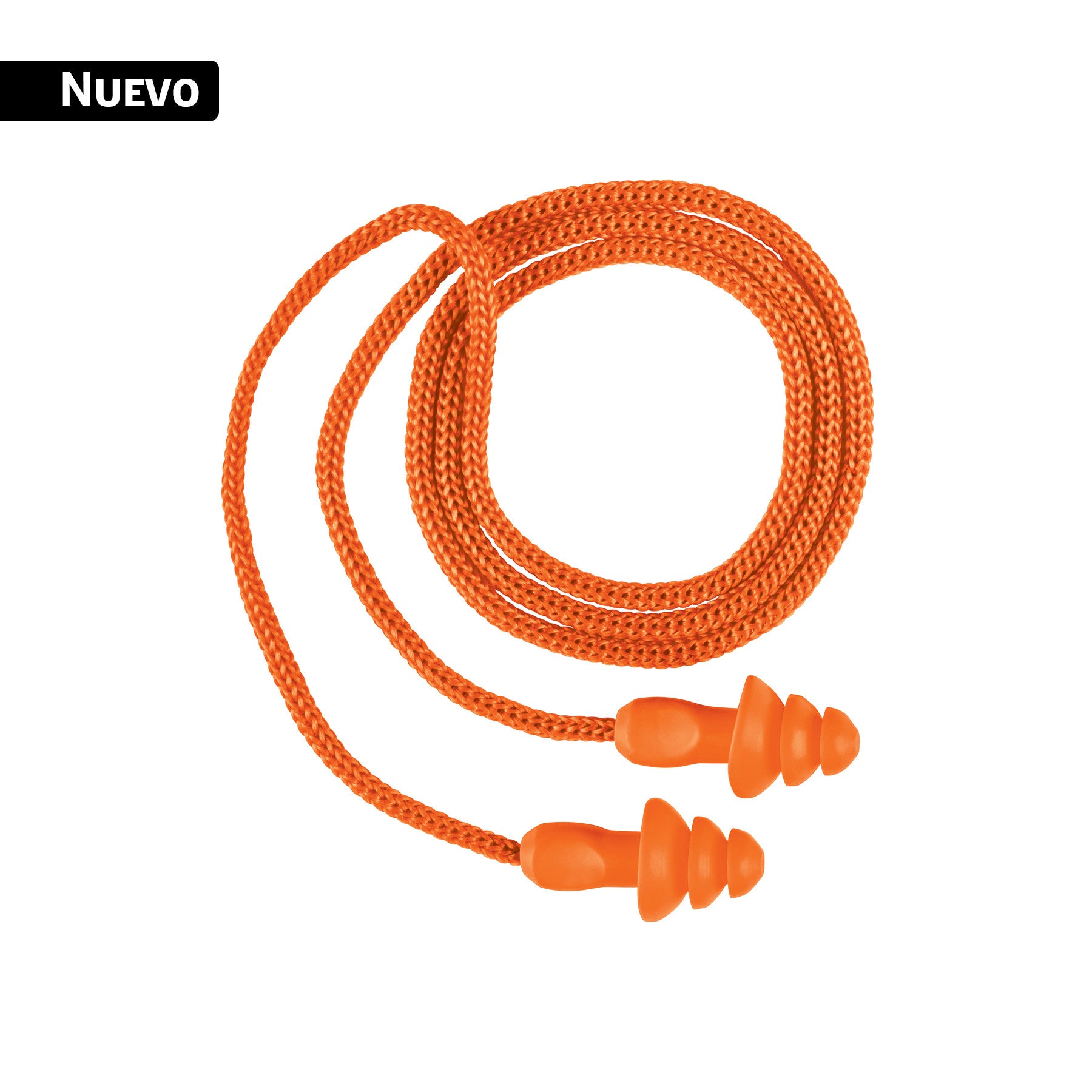 Tapón auditivo reutilizable con cordón, caja 50 pz