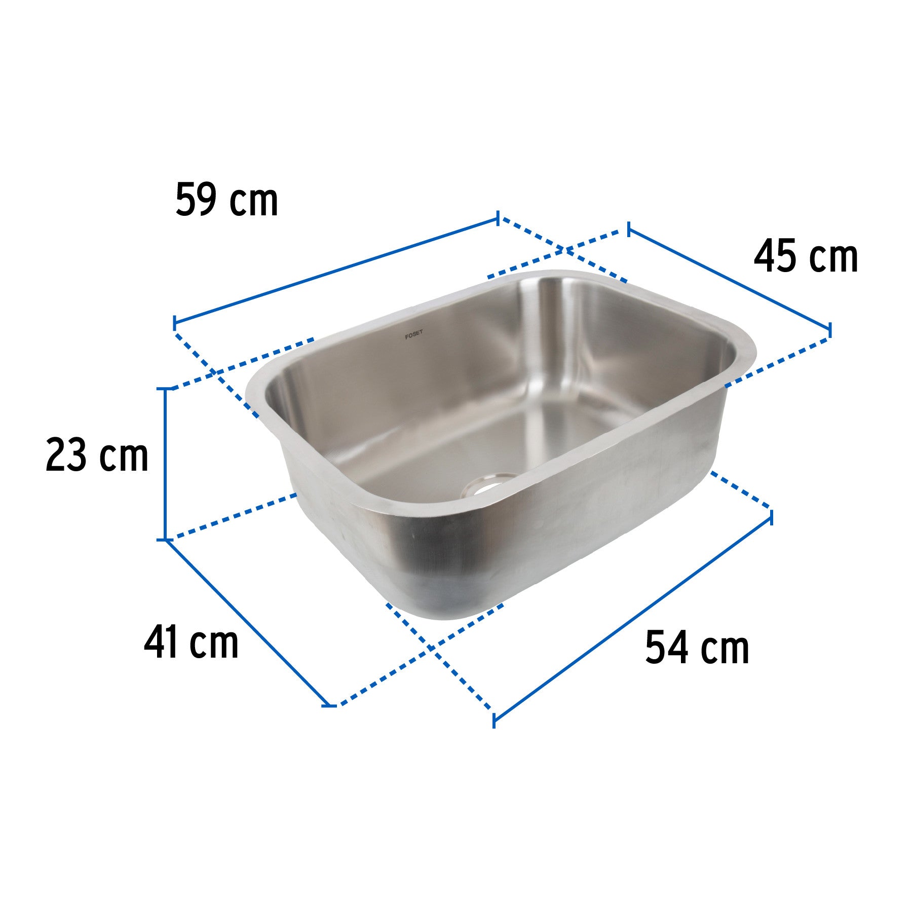 Tarja de submontar 59 x 45 x 23 cm FOSET RIVIERA