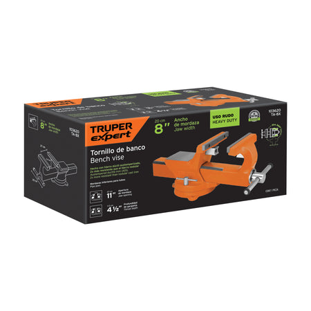 Tornillo de banco 8' industrial de hierro dúctil, Expert