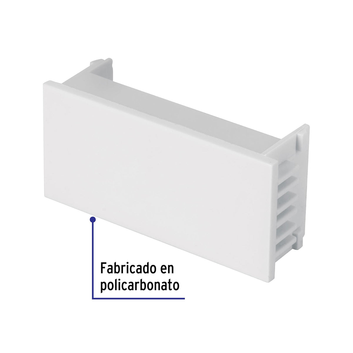 Tapón ciego, 1 módulo, línea Española, color blanco, Volteck blanco