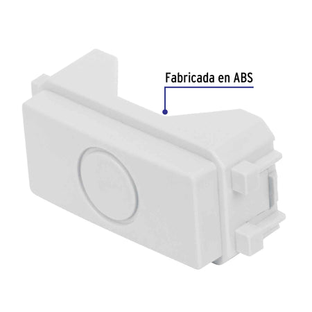 Módulo (tapón) ciego, línea Italiana, color blanco, Volteck blanco