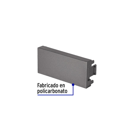 Tapón ciego acero inox de 1 módulo, línea Lisboa, Volteck