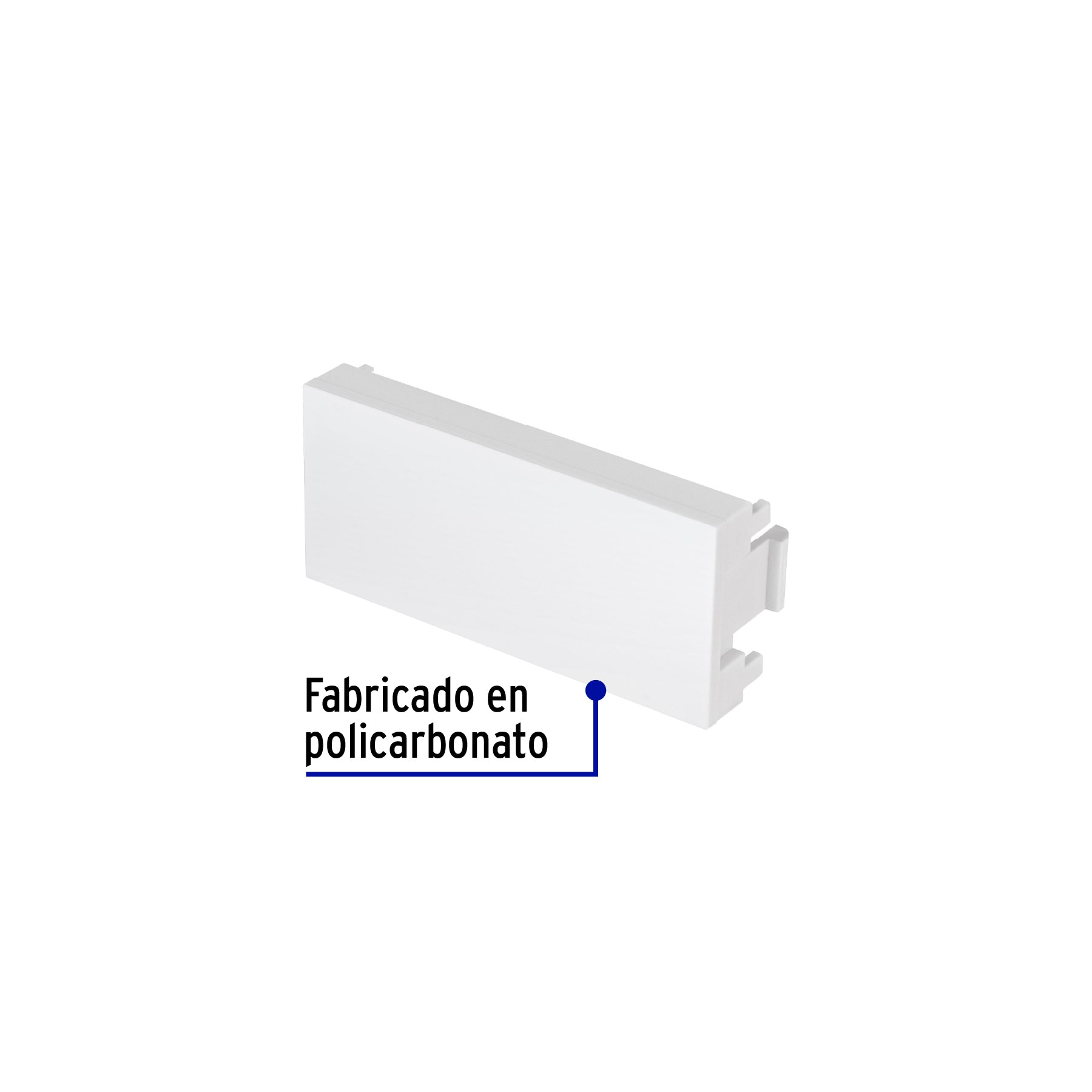 Tapón ciego blanco de 1 módulo, línea Lisboa, Volteck