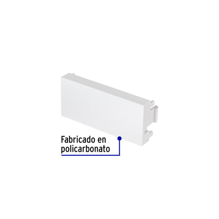 Tapón ciego blanco de 1 módulo, línea Lisboa, Volteck