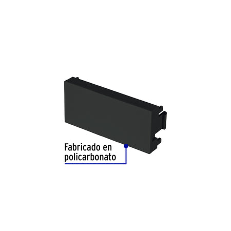 Tapón ciego negro de 1 módulo, línea Lisboa, Volteck