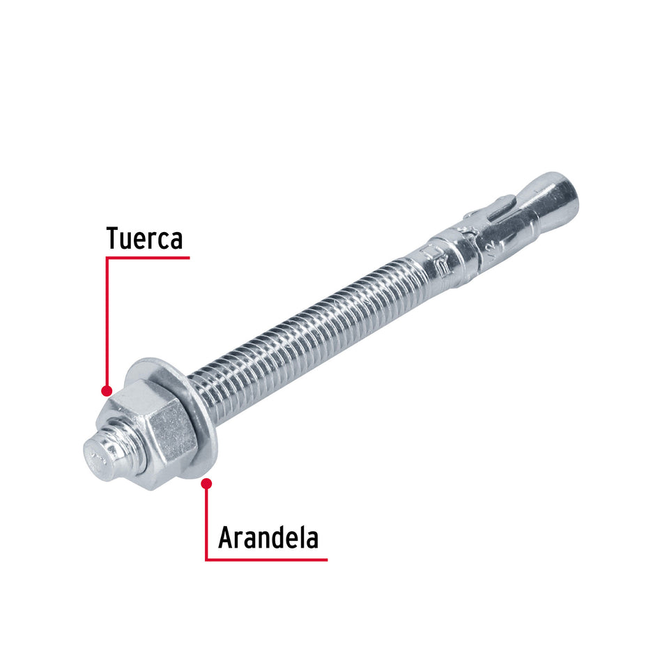 Caja con 25 taquetes arpón de 1/2' x 5-1/2', FIERO