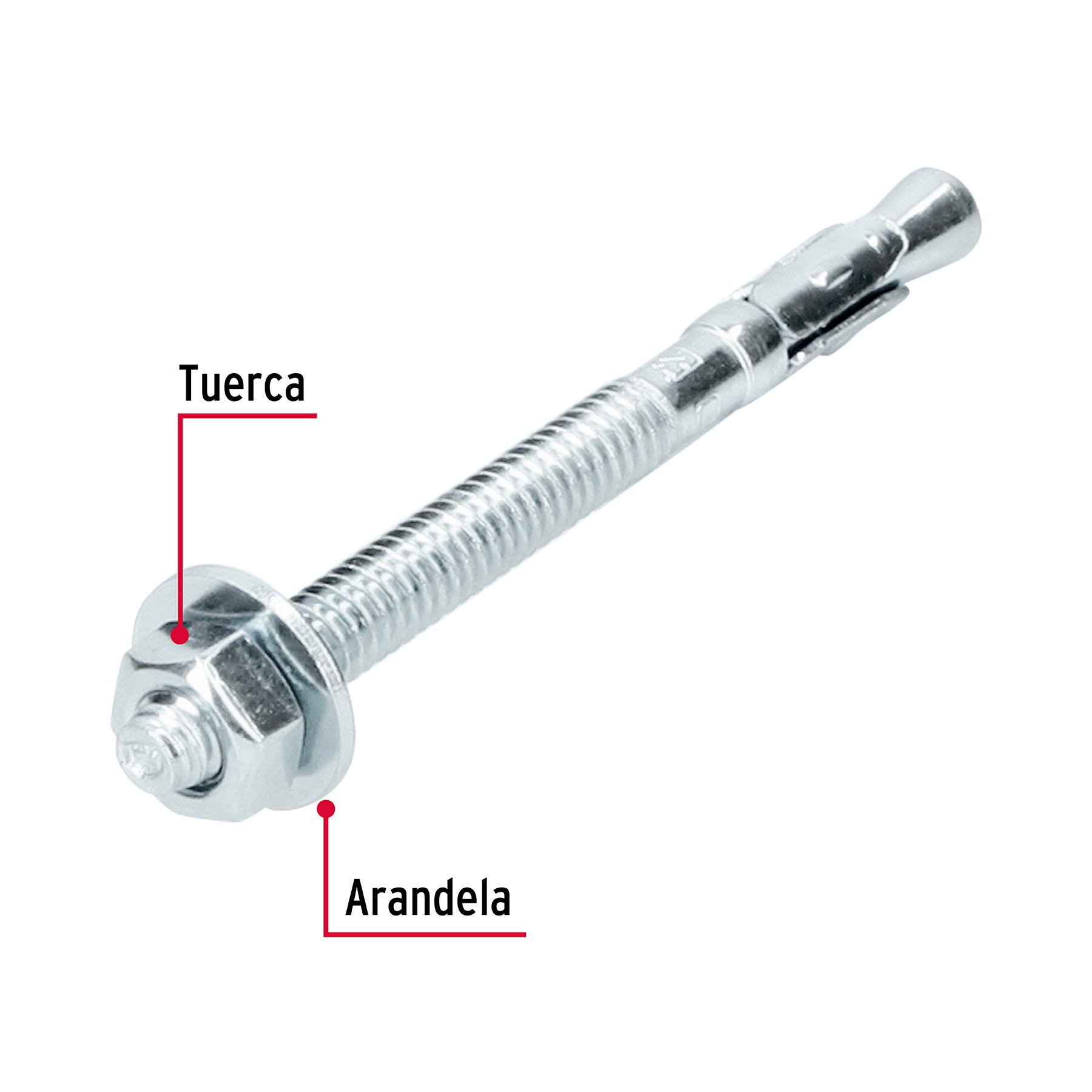 Caja con 100 taquetes arpón de 1/4' x 3', FIERO 1/4', 3'