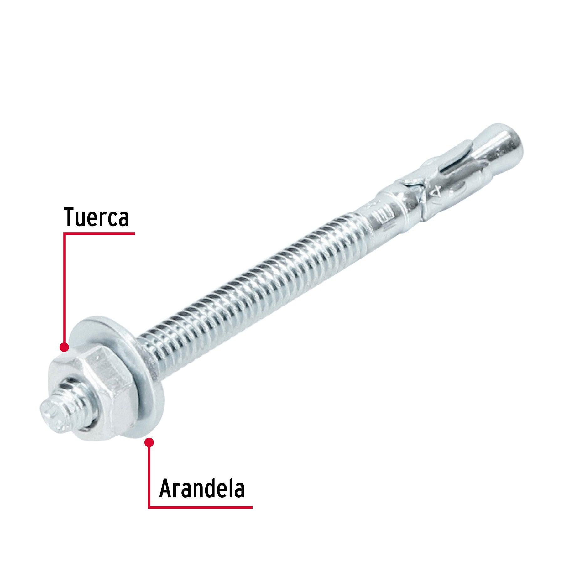 Caja con 100 taquetes arpón de 1/4' x 3-1/4', FIERO 1/4', 1/4'