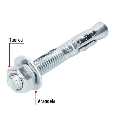 Caja con 50 taquetes arpón de 3/8' x 3', FIERO 3/8', 3'