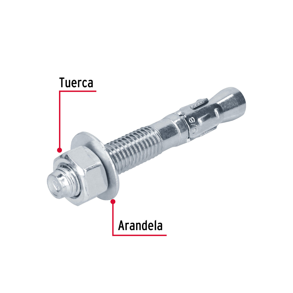 Bolsa con 2 taquetes arpón 5/8' x 4-1/2', FIERO