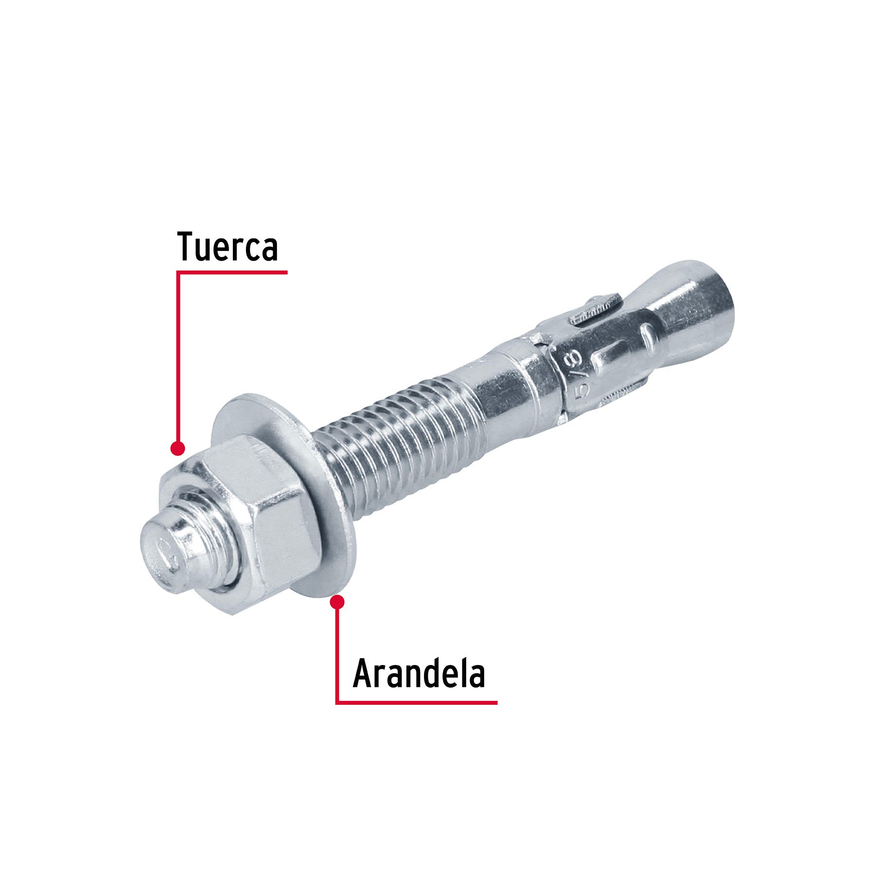 Bolsa con 2 taquetes arpón 5/8' x 4-1/2', FIERO