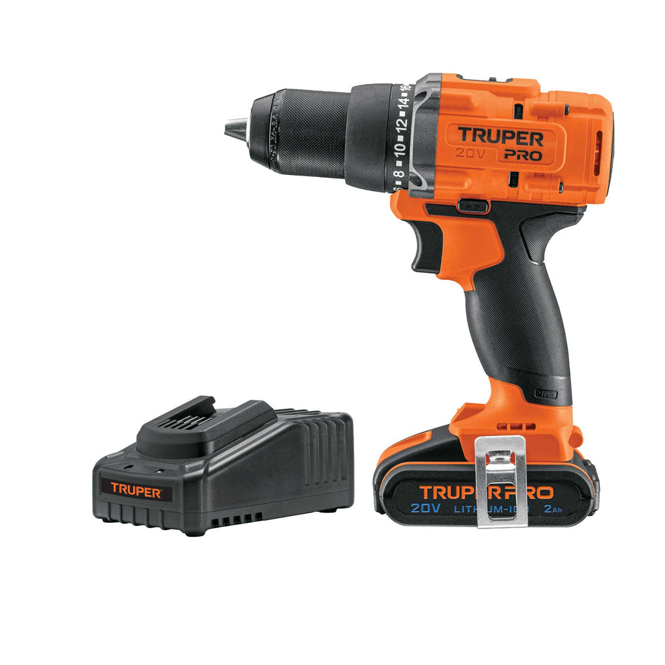 Taladro 1/2', 20V, 1 batería 2Ah, TRUPER