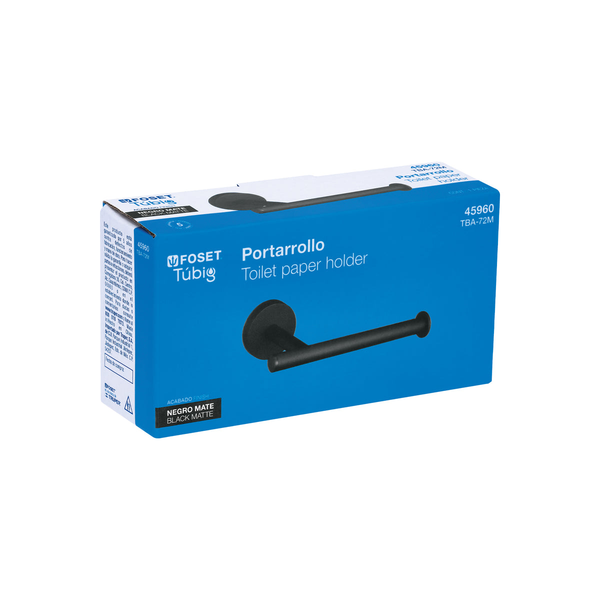 Portarrollo metalico acabado FOSET TUBIG negro