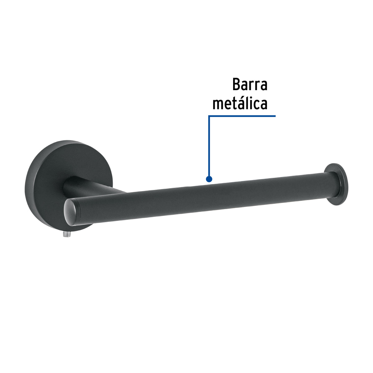 Portarrollo metalico acabado FOSET TUBIG negro