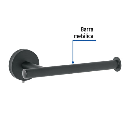 Portarrollo metalico acabado FOSET TUBIG negro