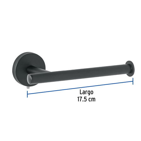 Portarrollo metalico acabado FOSET TUBIG negro
