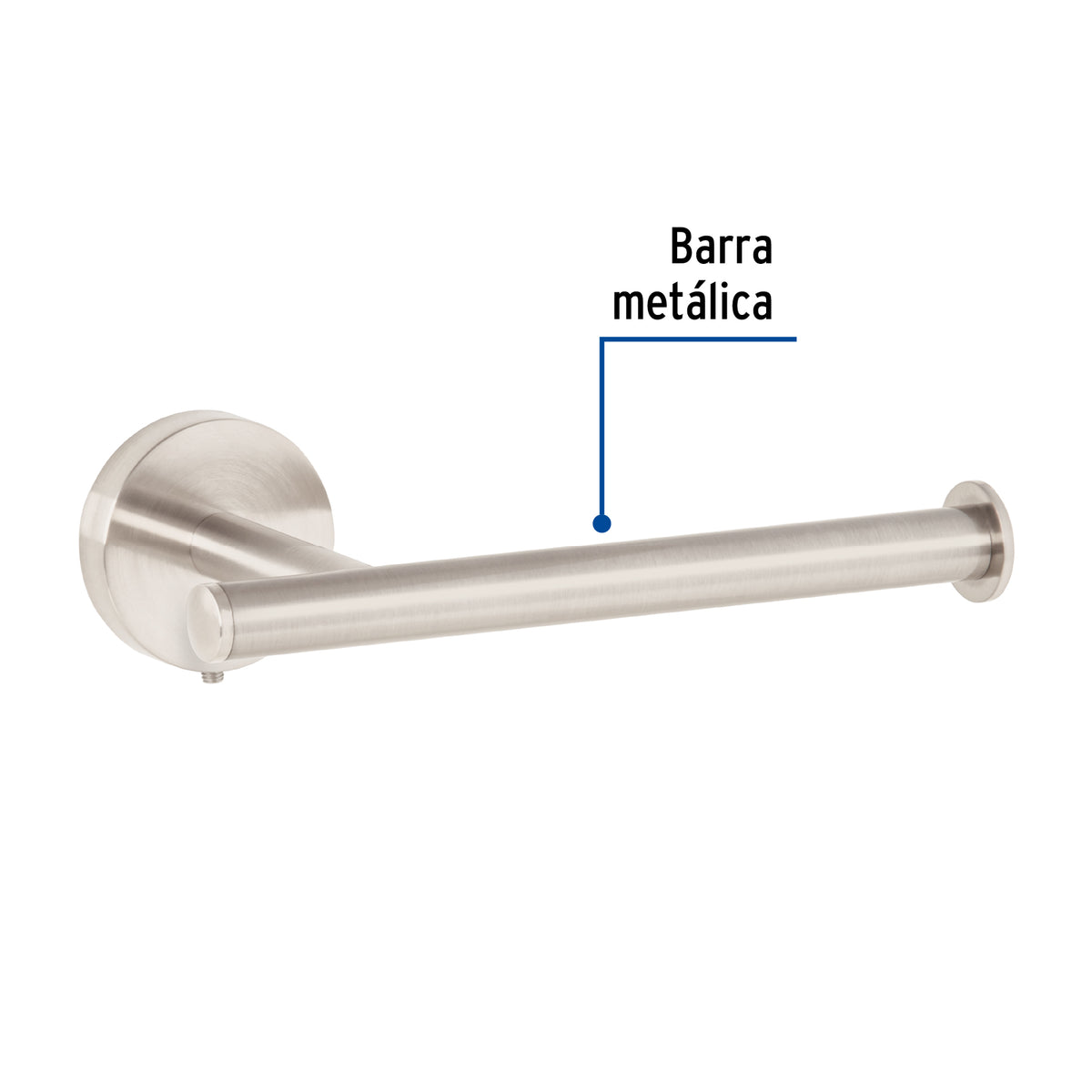 Portarrollo metalico acabado satin FOSET TUBIG