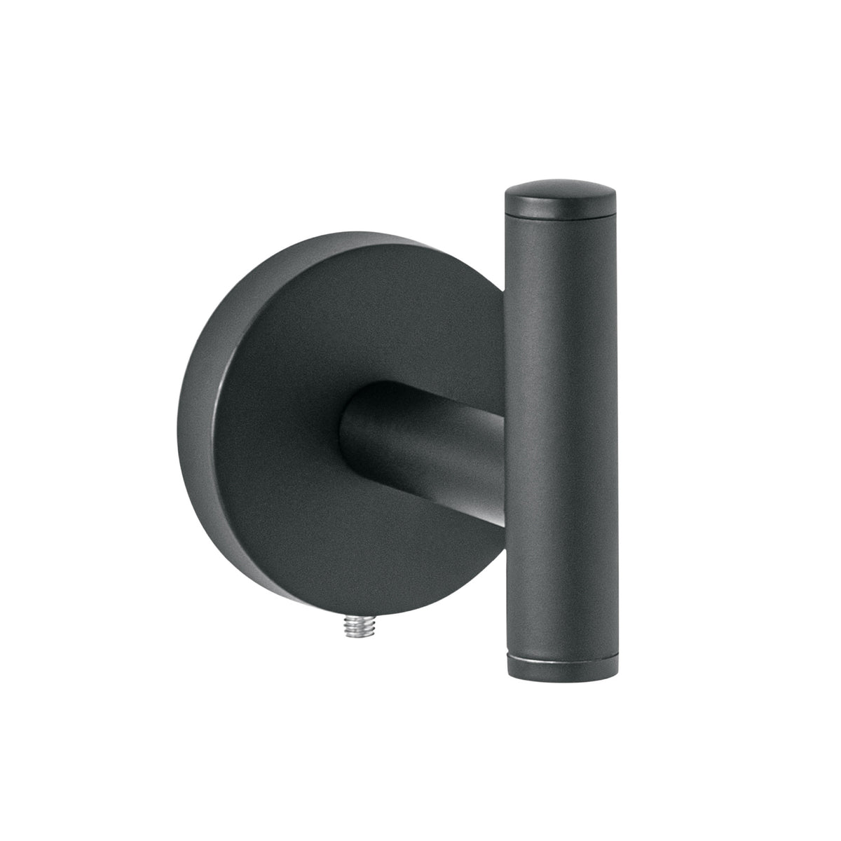 Gancho sencillo metalico acabado negro FOSET TUBIG