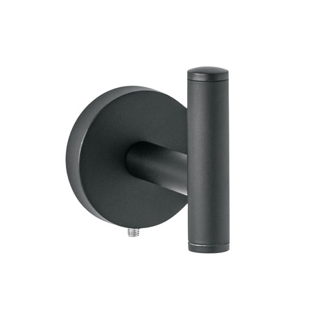 Gancho sencillo metalico acabado negro FOSET TUBIG