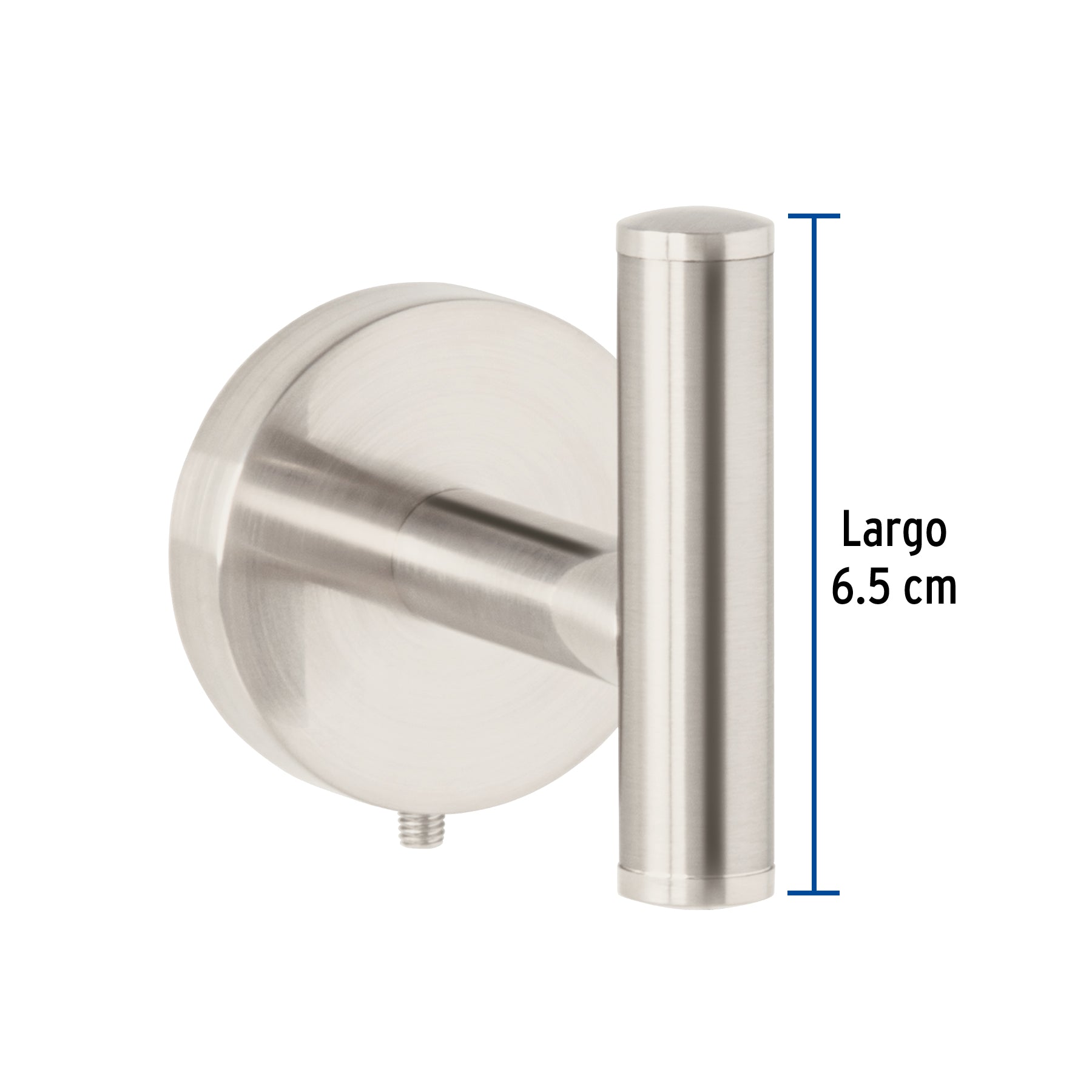 Gancho sencillo metalico acabado satin FOSET TUBIG