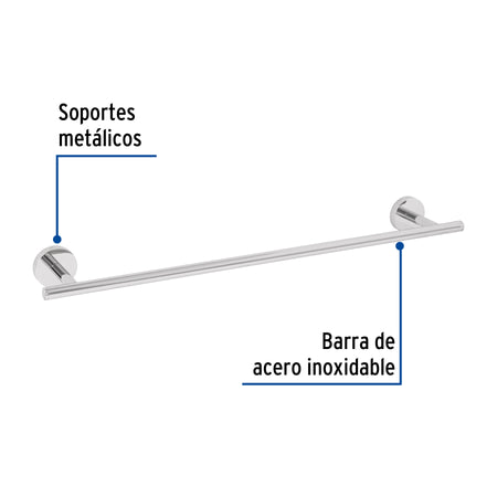Toallero de barra metalico acabado FOSET TUBIG cromo