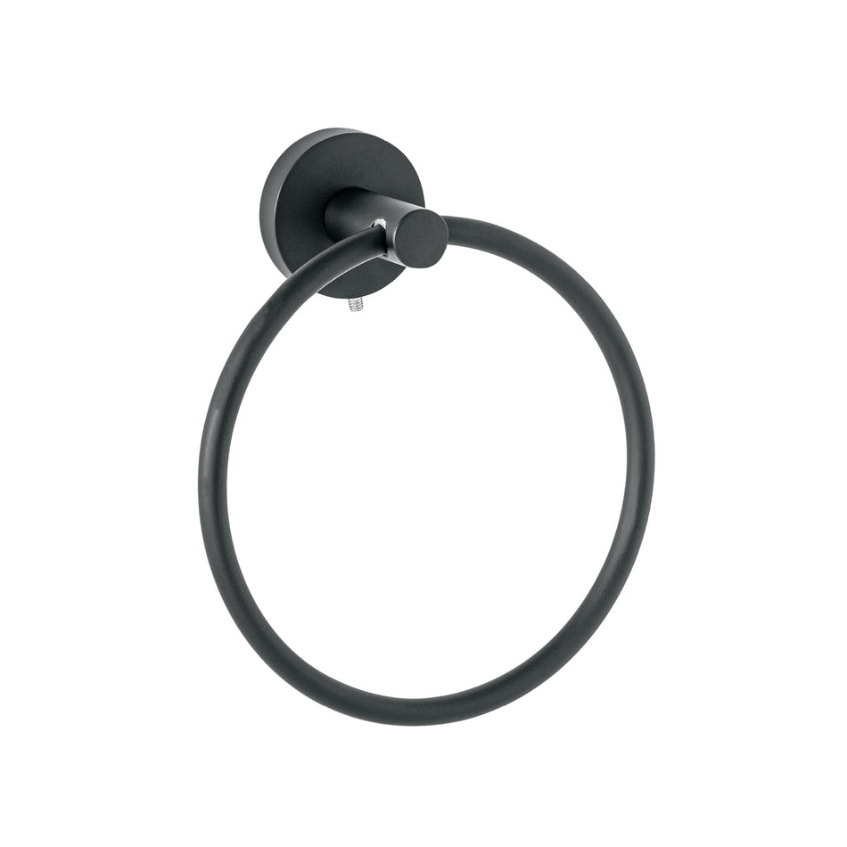 Toallero argolla metalico acabado FOSET TUBIG negro