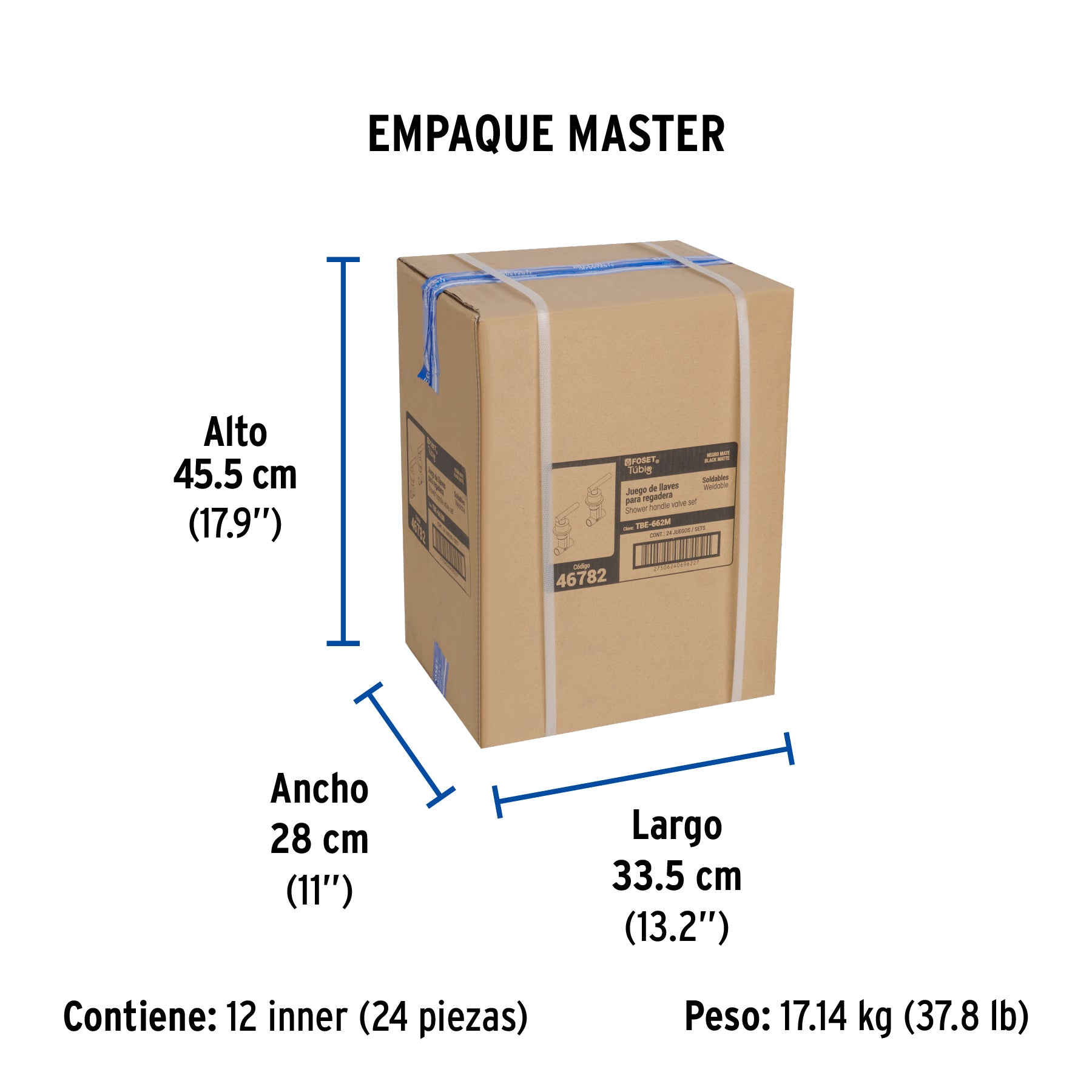 Juego llaves empotrar soldables, palanca negro, TÚBIG