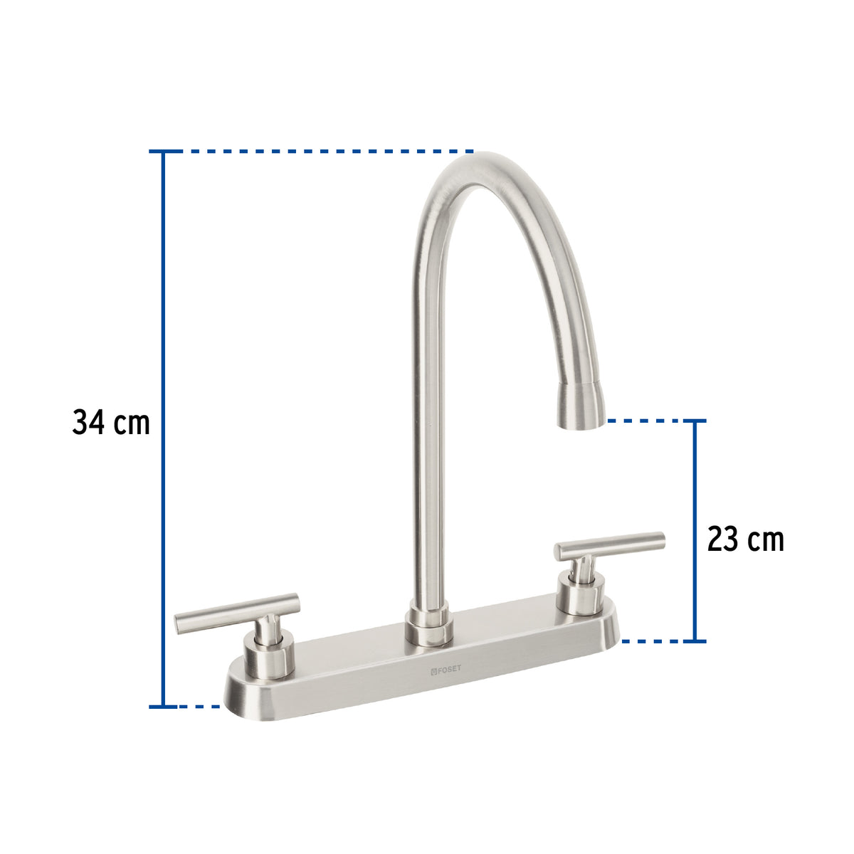 Mezcladora para fregadero manerales palanca satin TUBIG