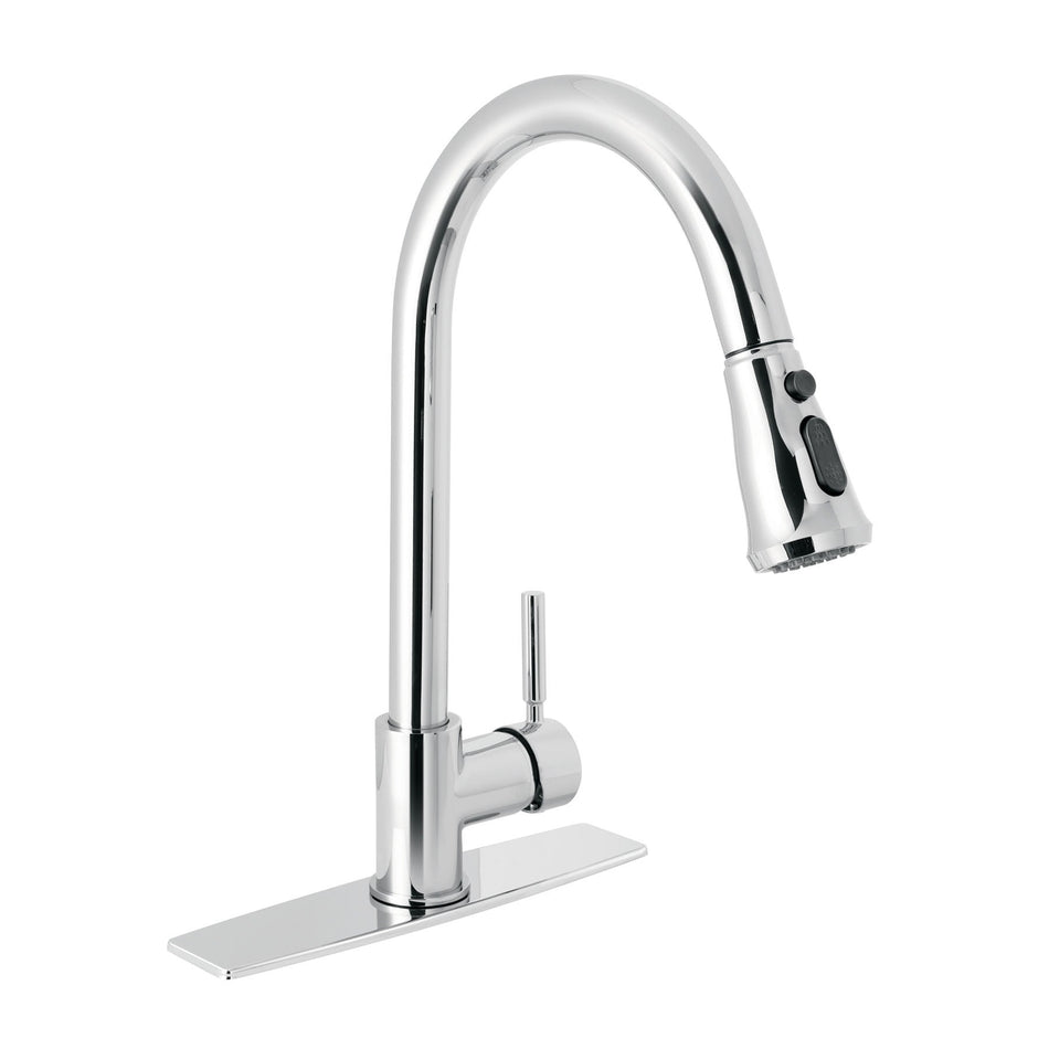 Monomando para fregadero cuello extraible cromo TUBIG