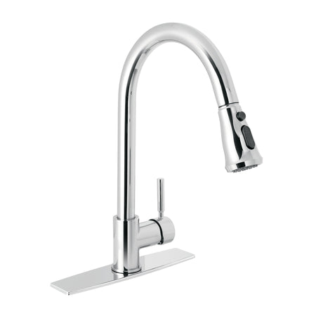 Monomando para fregadero cuello extraible cromo TUBIG